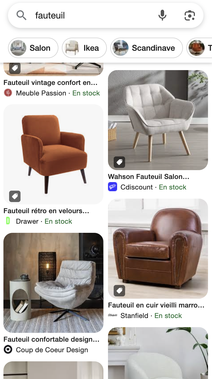 Multiples options de fauteuils pour décoration intérieur - difficulté du choix